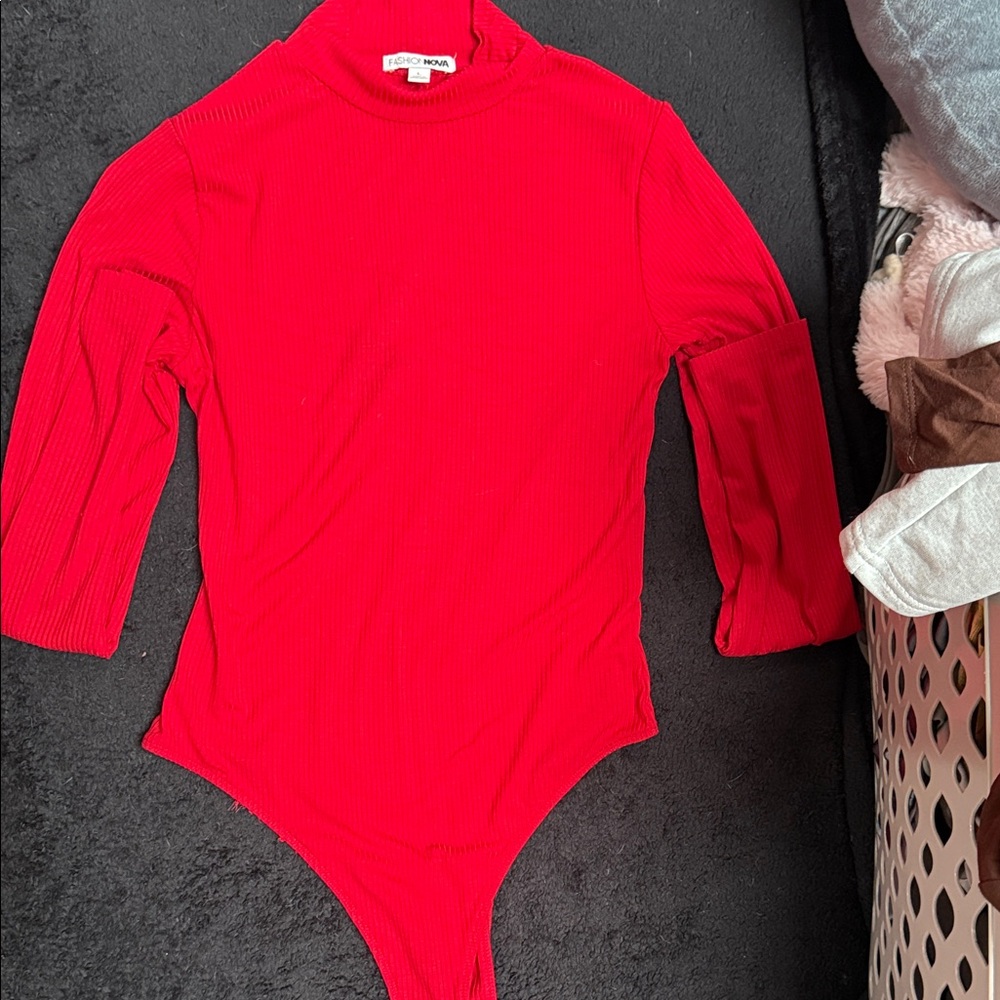 Fashion Nova Bold Red Bodysuit
